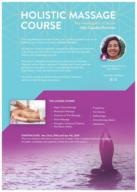 Become A Holistic Massage Therapist Queenstown Trading