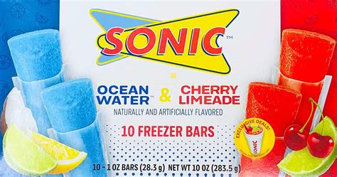 New Sonic Freezer Bars Ocean Water And Cherry Limeade 10 1 Oz