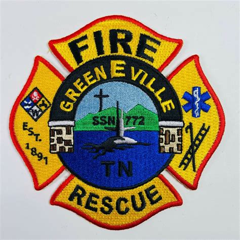 Greeneville Fire Department Rescue Greene County Tennessee Patch