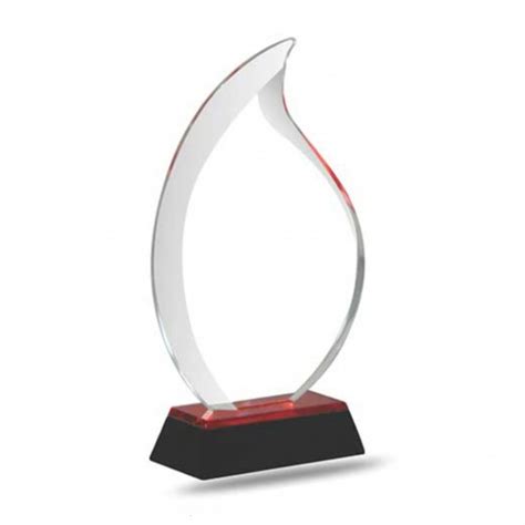 Red Flame Acrylic Trophy