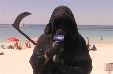 Lawyer Dresses As Grim Reaper To Protest Reopening Of Florida Beaches