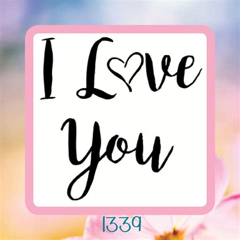 I Love You Reusable Craft Stencil Decal Or Board Design By