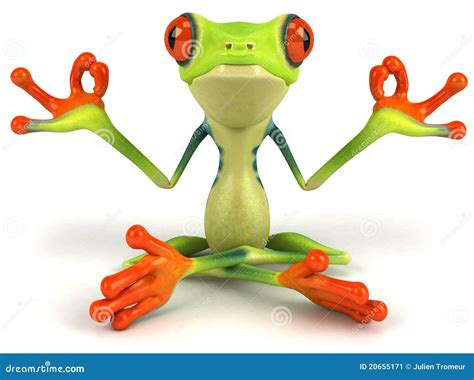 Zen Frog Stock Illustration Illustration Of Yoga Ecosystem 20655171