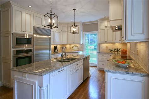20 White Cabinets With Wood Island