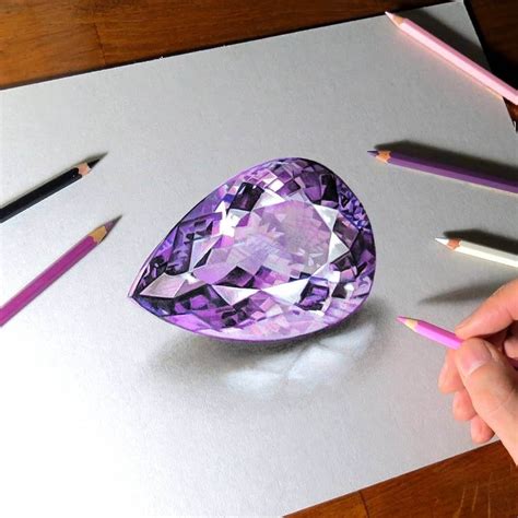 Drawings That Mirror Reality Jewel Drawing Crystal Drawing Jewelry