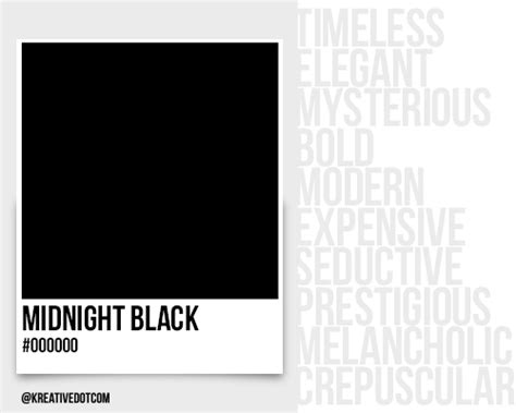 How Does The Color Midnight Black 000000 Make You Feel What