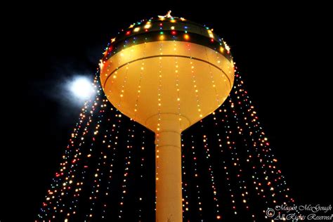 Water Tower With Christmas Lights By Mcgough Photography On Deviantart