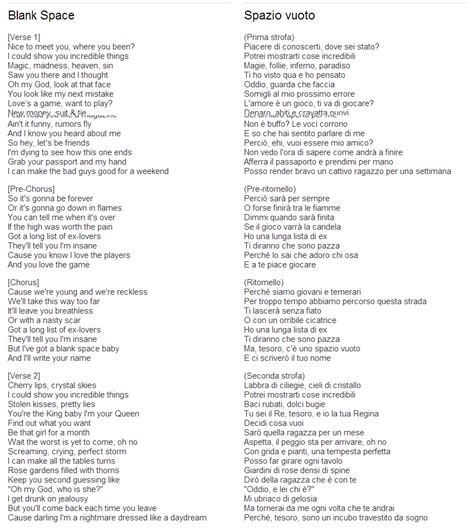 Blank Space Lyrics Full Song Taylor Swift Blank Space Traduzione Testo