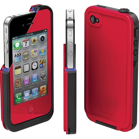 Lifeproof Apple Iphone 44s Case For Cell Phone Black Red For