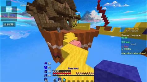 1st Vid Gameplay Bedwars Pika Network Squads Youtube