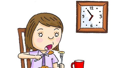 Gambar Animasi Anak Lagi Makan Sambil Berdiri