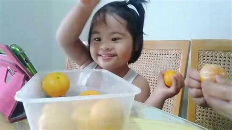 Fun Eating Of Her Favorite Fruit Kiat Kiat Youtube