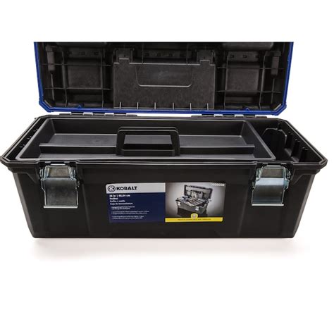 Kobalt Zerust 26 In W X 11 In H Black Plastic Lockable Tool Box At