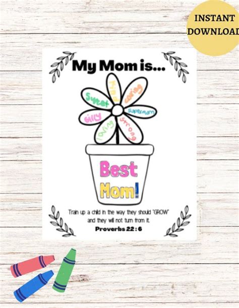 Mothers Day Craft Christian Mothers Day Craft Etsy