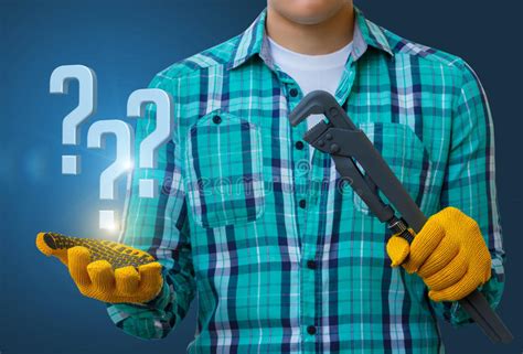 The Answers To The Questions Of The Cleaning Company Stock Photo