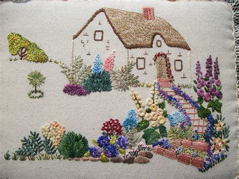 Hayfield Cottage Cottage Garden Embroidery