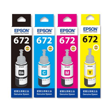 Epson 672 Original Ink L380l383l385l485l1455l313l363 Epson Printer Ink