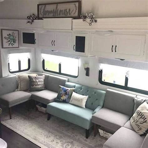 Cool 20 Marvelous Farmhouse Rv Makeover Ideas You Can Do Camper