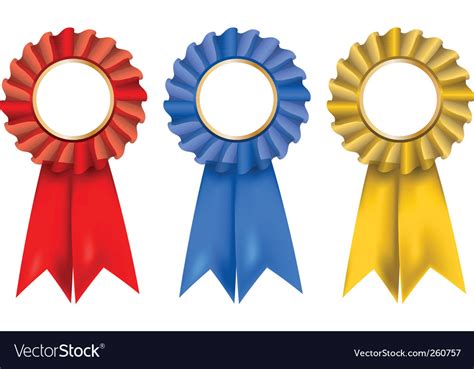 Rosettes Ribbons Royalty Free Vector Image Vectorstock
