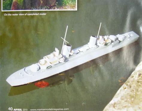 Original Model Boat Plans Blitz Semi Scale Warship 2010 Free Uk Post