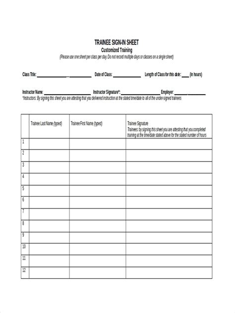 Free 13 Sample Sign In Sheet Templates In Pdf Ms Word Riset