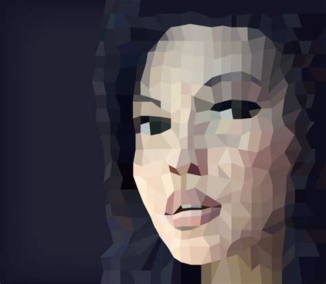 Female Face Polygon Abstract Vector Design Vectors Graphic Art Designs