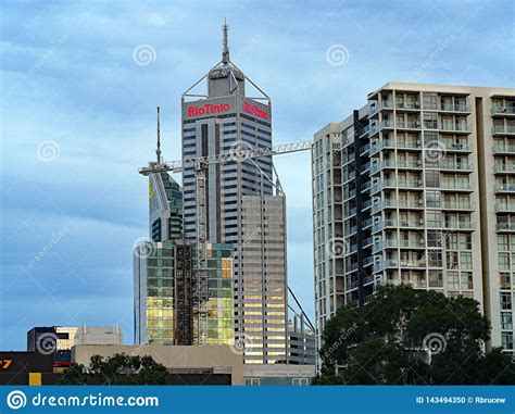 Rio Tinto Office Tower Perth Western Australia Editorial Image