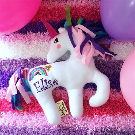 Personalized Plush Unicorn Unicorn Stuffie Plush Toy Etsy