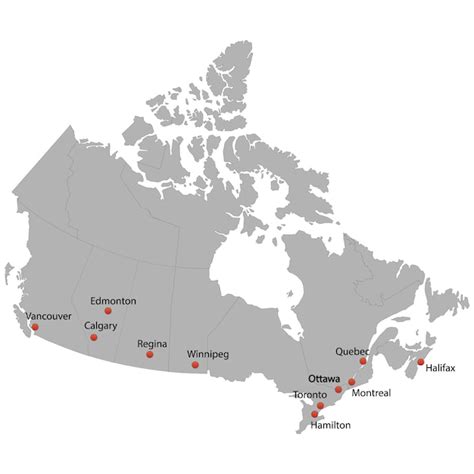 Szczegółowa Mapa Kanady Premium Wektor