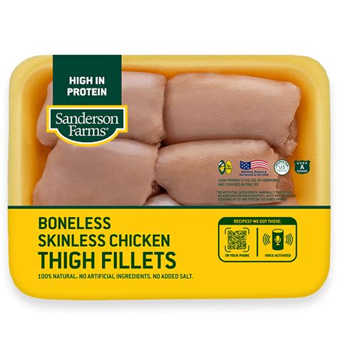 Boneless Skinless Chicken Thigh Fillets Sanderson Farms