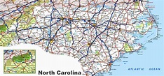 North Carolina Map With Cities - World Map