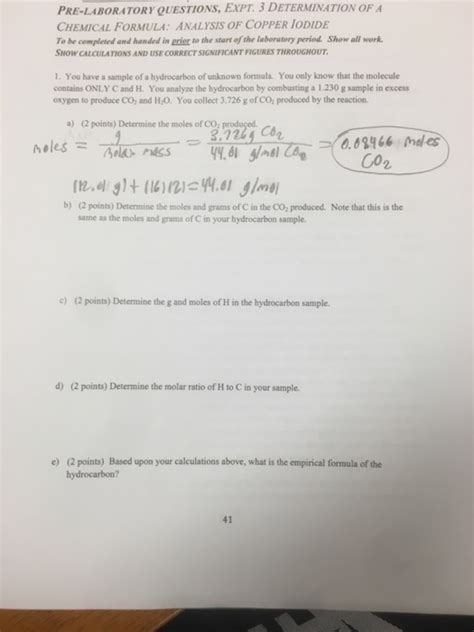 Solved Pre Laboratory Questions Expt 3 Determination Of A