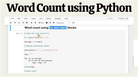 Word Count Using Python Youtube