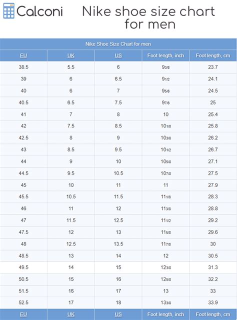 Nike Mens To Womens Shoe Size Conversion Chart Cm Vlrengbr