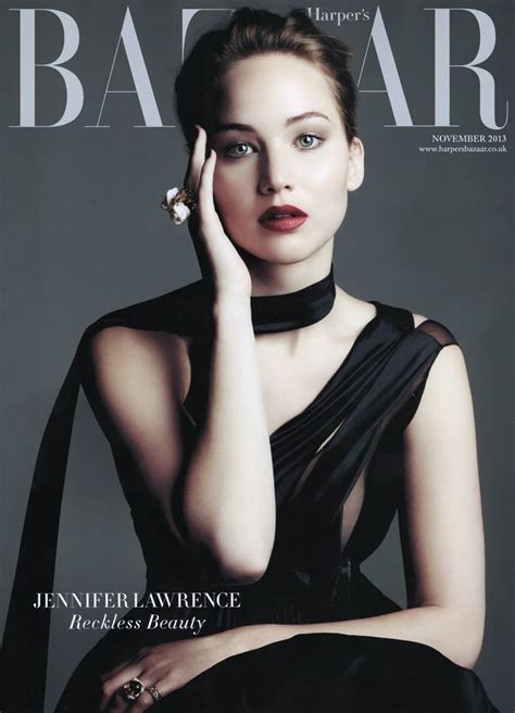 Jennifer Lawrence Harpers Bazaar Cover Uk November 2013 Gotceleb