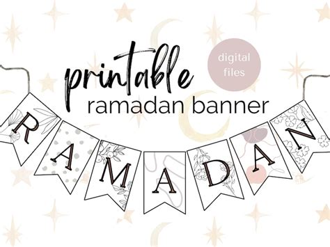 Ramadan Banner Ramadan Mubarak Banner Ramadan Printables Etsy