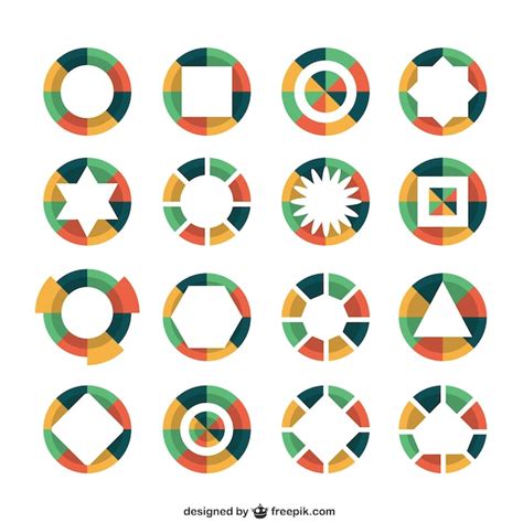 Colorful Round Logos Free Vector