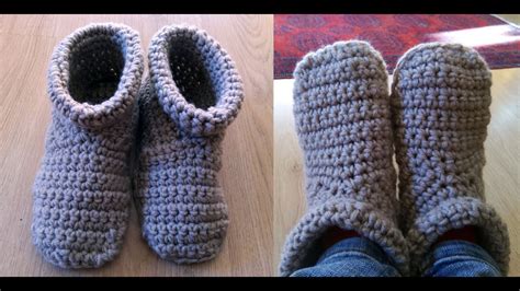 Crochet Slipper Boots Youtube