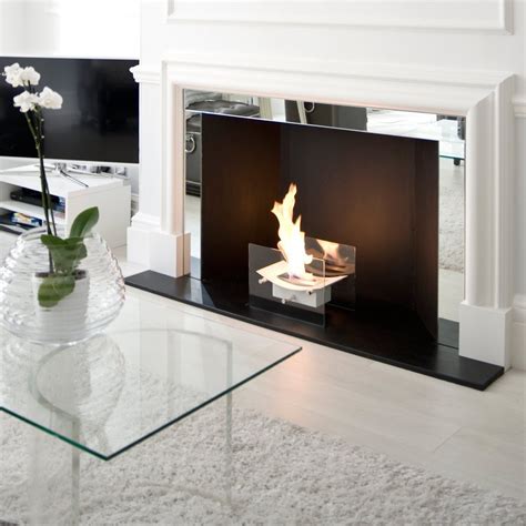 Moda Flame Cavo Table Top Ventless Bio Ethanol Fireplace In White N6