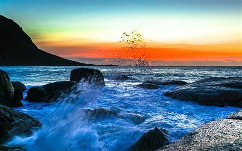 Download Ocean Sunset Nature Seascape 4k Ultra Hd Wallpaper