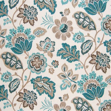 Sea Blue And Teal Contemporary Linen Upholstery Fabric