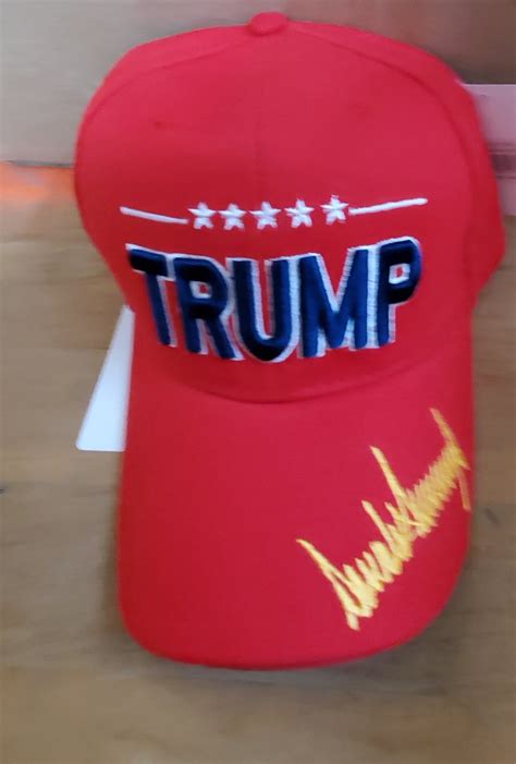 Red Trump Hat Gold Signature Cap Original Trump Hat