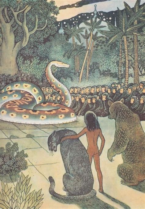 Rudyard Kipling The Jungle Book Mowgli Story Drawings By Etsy Rudyard Kipling Jungle Book If
