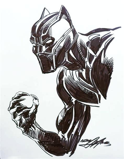 Black Panther Neal Adams Convention Sketch 2018 Black Panther
