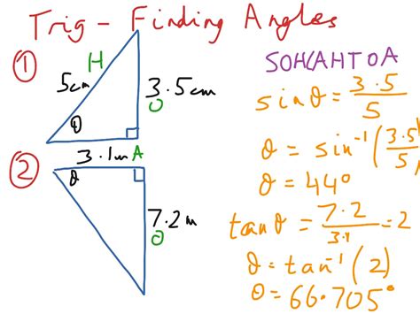 They can not be adjacent but are always equal in measure. Trigonometry - finding angles | Math, Trigonometric Ratios ...