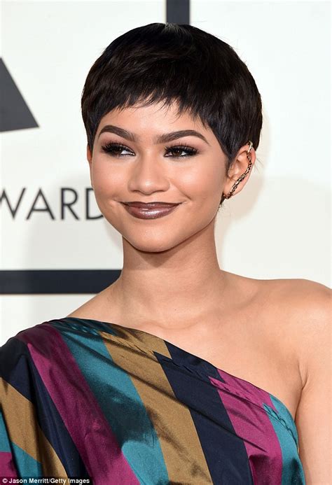Zendaya Dons Pixie Cut Wig And Vivienne Westwood Gown At The Grammys