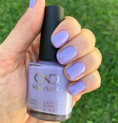 cnd vinylux gummi lavender nails light purple manicure chipped nail polish nail polish