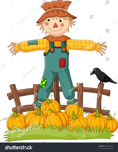 Cartoon Scarecrow Character Stock Illustration 472522237 Shutterstock