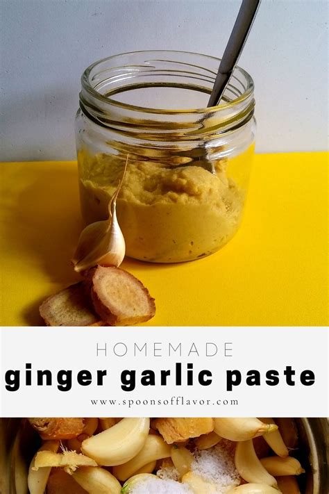 Homemade Ginger Garlic Paste Recipe Paste Recipe Recipes Garlic