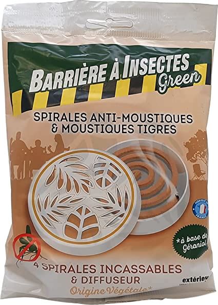 Barriere A Insectes Green Anti Moustiques à Base De Géraniol Et Boîtier